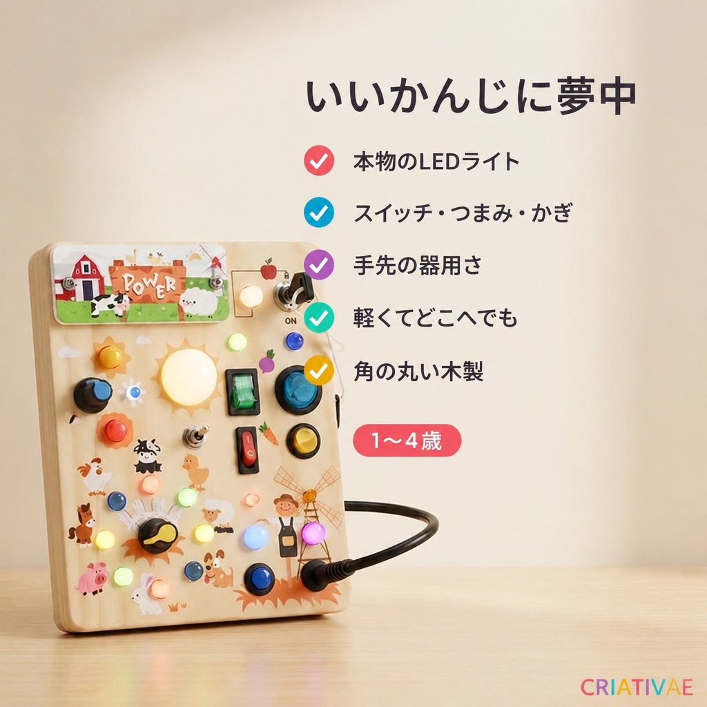 ビジーキッズ Criativae - 光るモンテッソーリ・センサリーボード