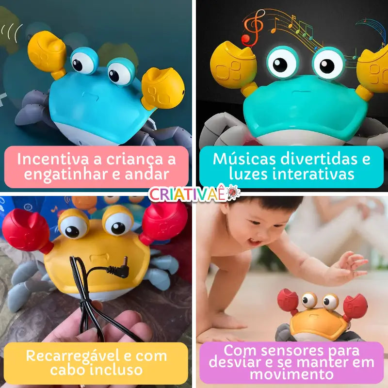 ちょこカニ Criativae - 障害物をよけて走る、ハイハイを誘うカニのおもちゃ