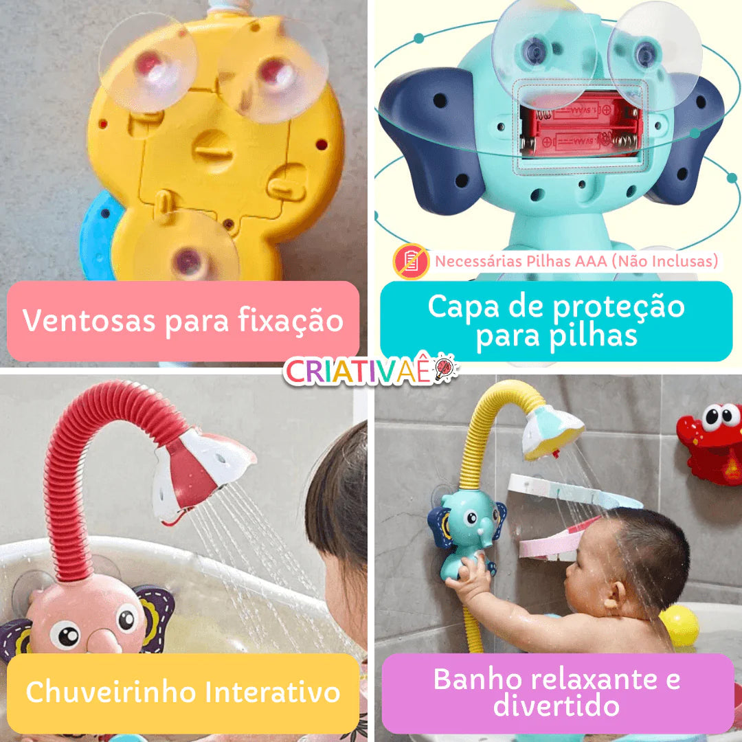 Baby Shower Criativae - 浴槽の縁に吸盤で付くやさしいこどもシャワー
