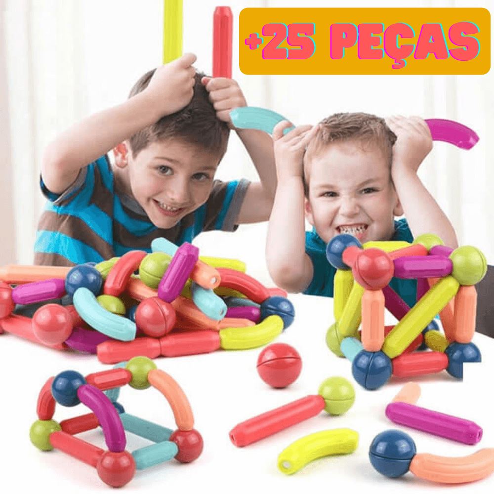 Magna Kids Criativae - マグネットボールとスティック25個の追加セット