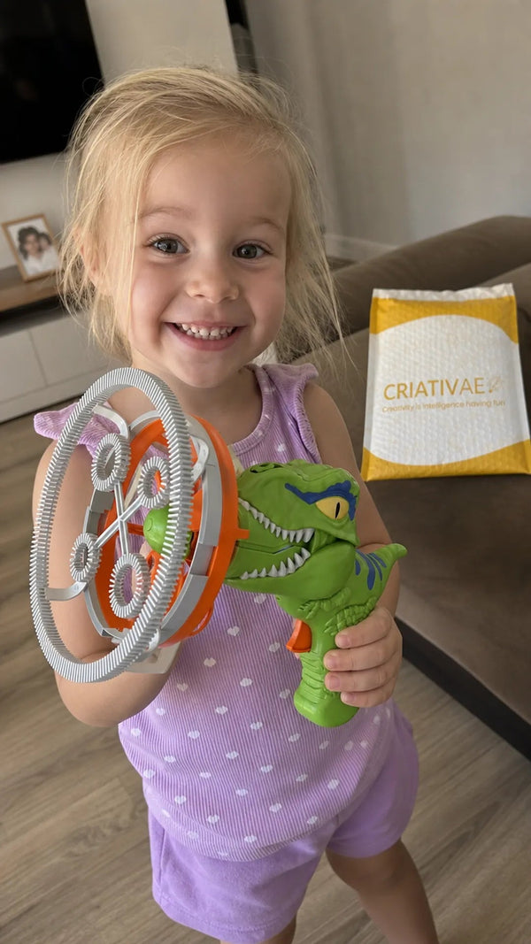 Dino Bubble Criativae - 大きなシャボン玉が次々飛び出す恐竜バブルガン
