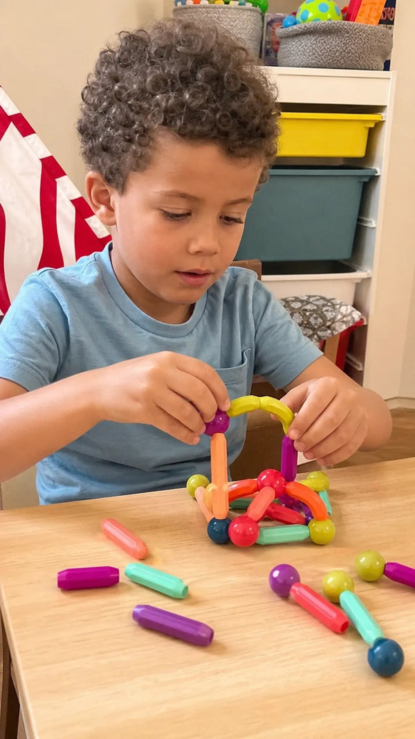 Magna Kids Criativae - 磁石のスティックとボールで無限に組み立てるブロック