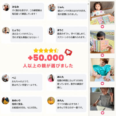 Magic Books Criativae - なぞって消えるくり返し使える練習帳4冊セット