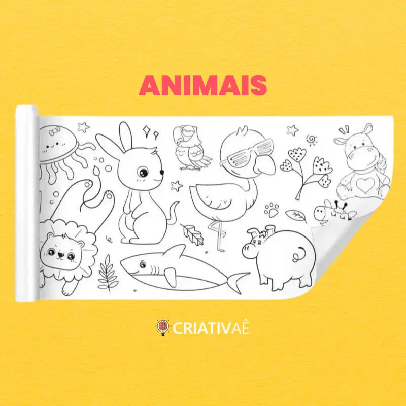 ぬりえロール Criativae - 1000柄以上、3メートルの貼れるぬりえロール
