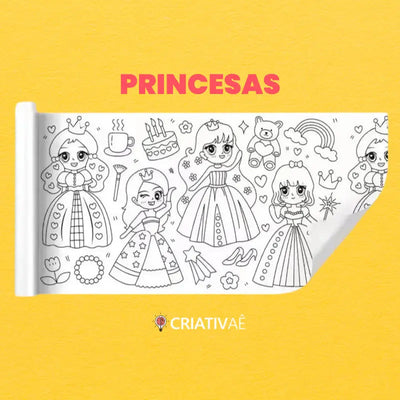 ぬりえロール Criativae - 1000柄以上、3メートルの貼れるぬりえロール