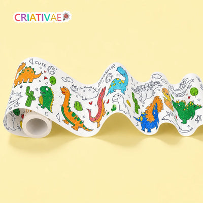 ぬりえロール Criativae - 3メートルの貼れるお絵かきロール（1000以上のイラスト）