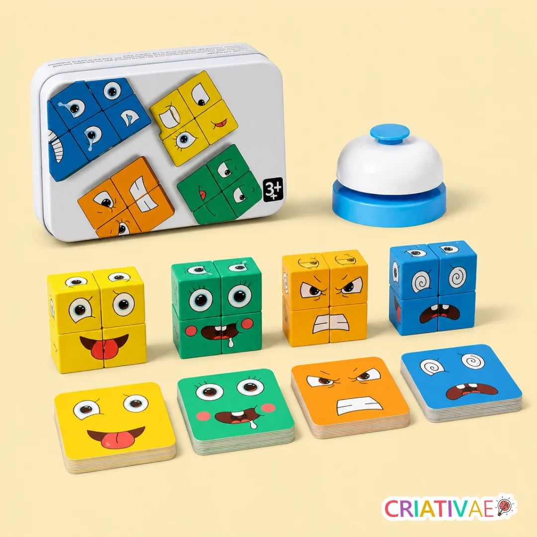 きもちキューブ Criativae - 表情をそろえて気持ちを覚える木のゲーム