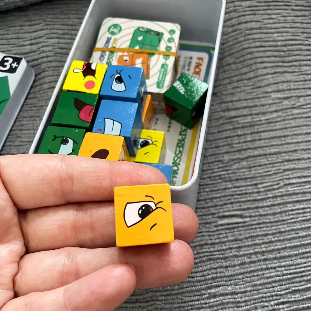 きもちキューブ Criativae - 表情をそろえて気持ちを覚える木のゲーム