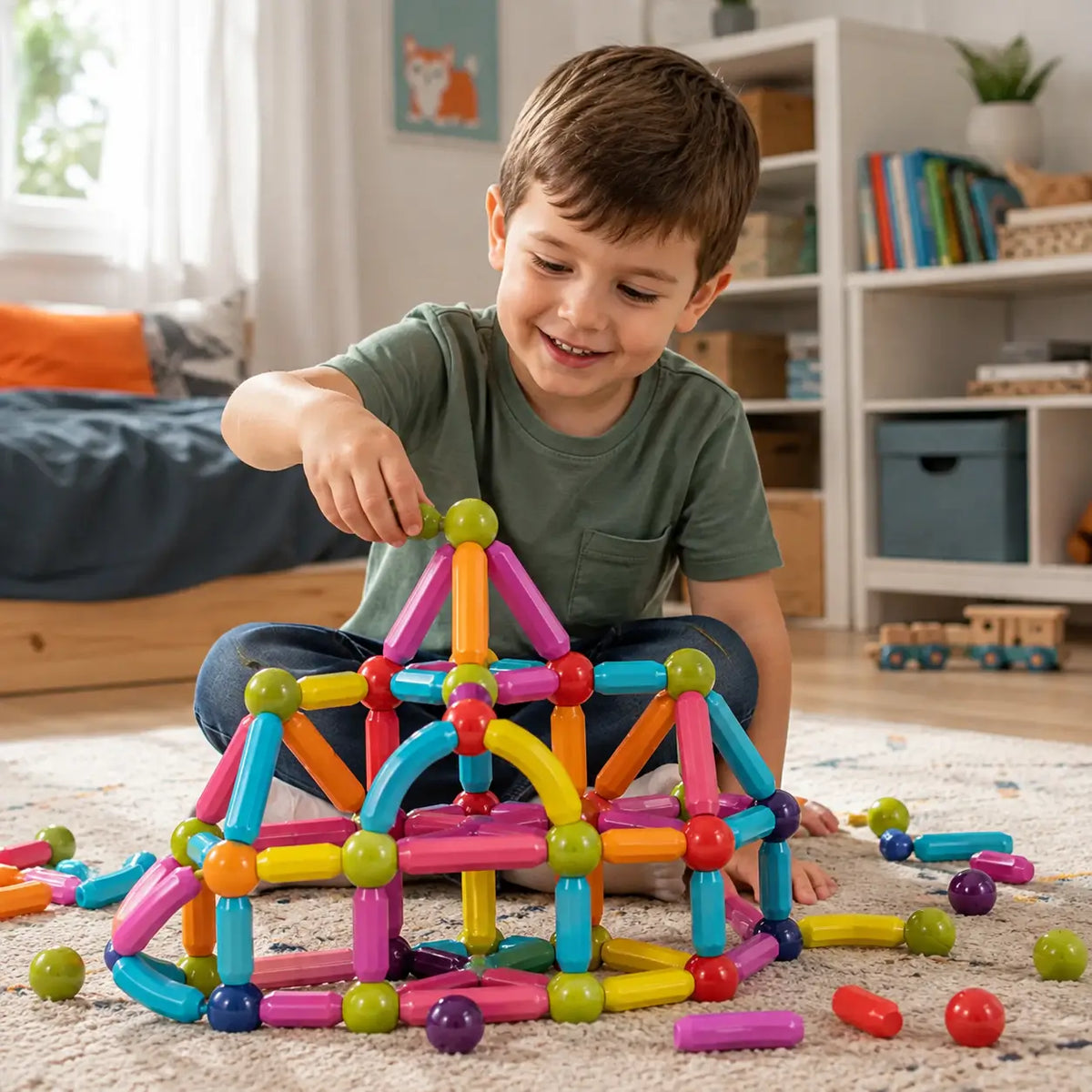 Nachher — Magna Kids Criativae - 磁石のスティックとボールで無限に組み立てるブロック