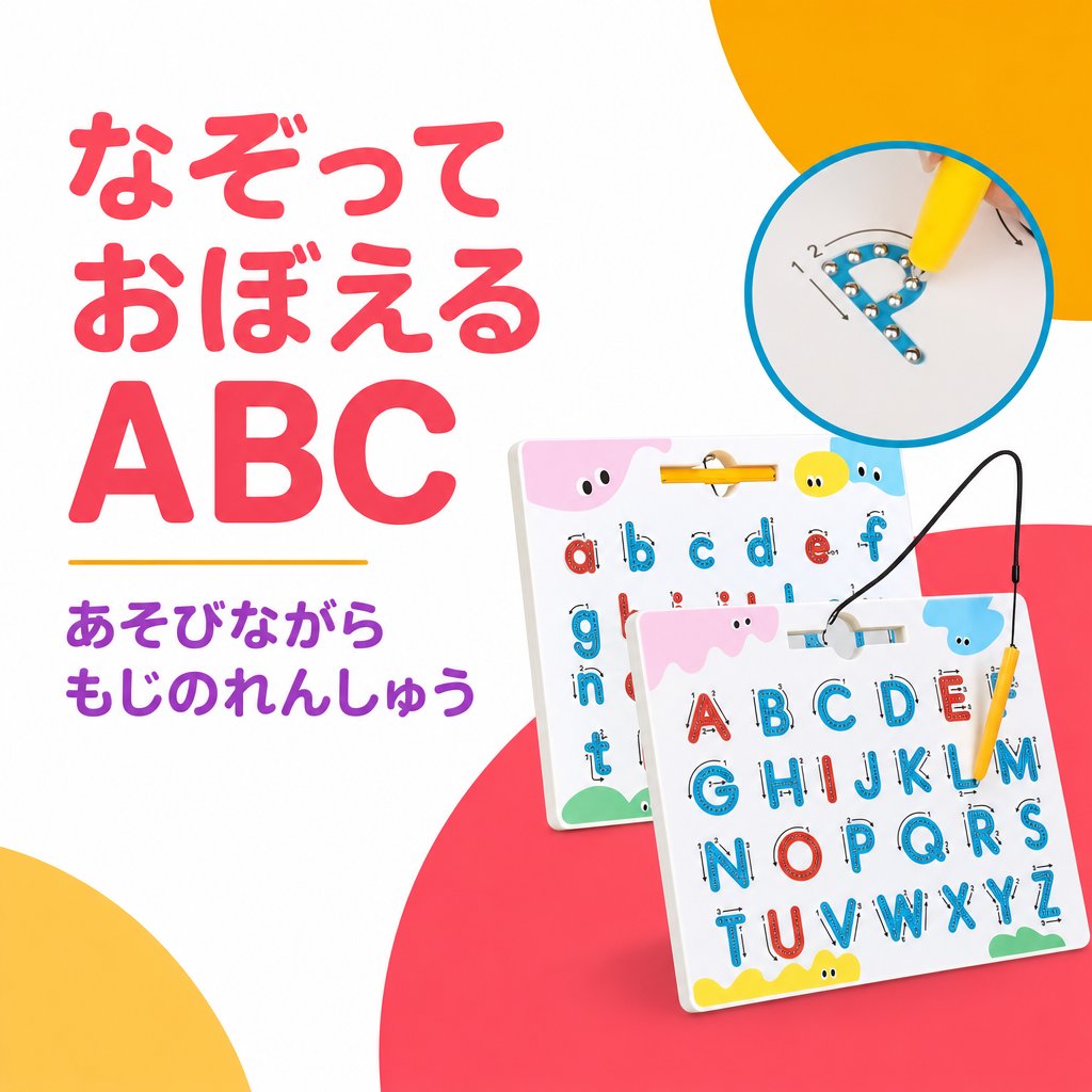 もじなぞりボード Criativae - 両面つかえるマグネット式アルファベット練習ボード