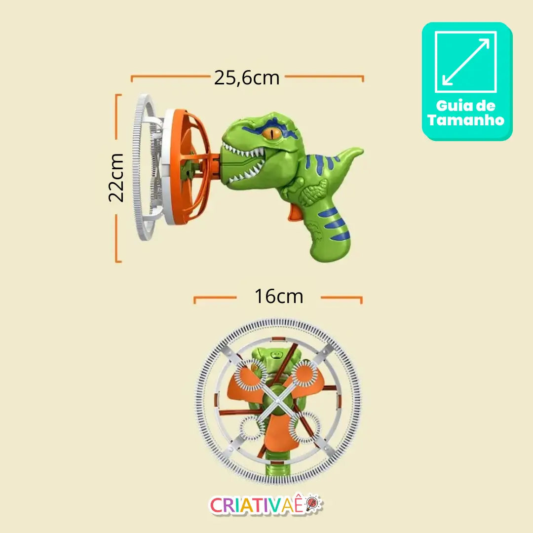 Dino Bubble Criativae - 大きなシャボン玉が次々飛び出す恐竜バブルガン