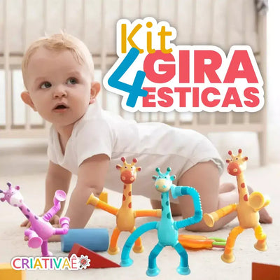 Giraffix Criativae - のびちぢみするキリン4体の感覚あそびセット