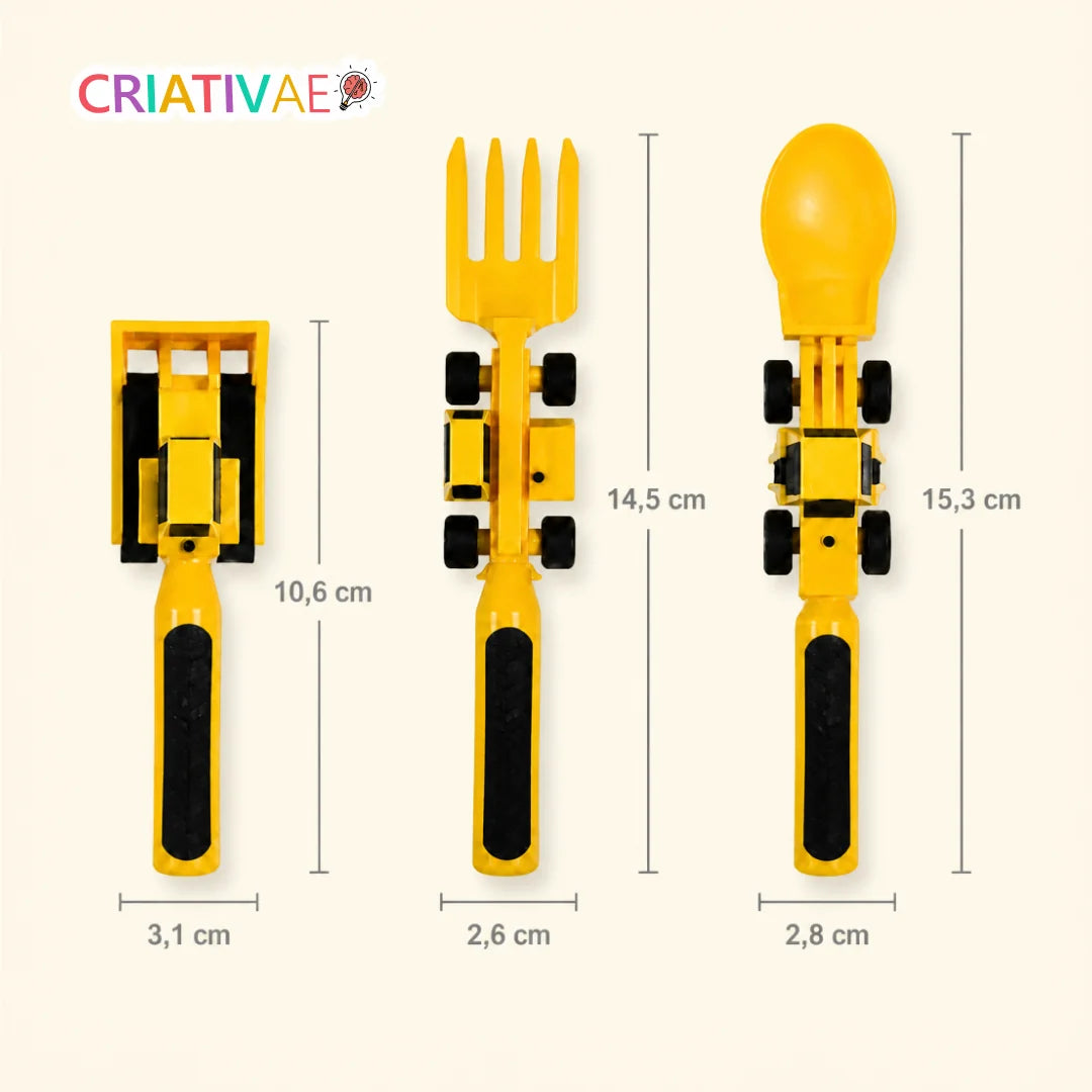 はたらくスプーン Criativae - 食事が遊びになるはたらく車の食器セット