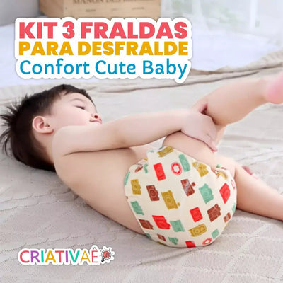 Cute Baby Criativae - おむつ卒業を助ける布トレーニングパンツ3枚セット