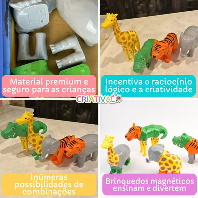 MagnetoZoo Criativae - 組み替えて何度でも遊べるマグネット3Dパズル