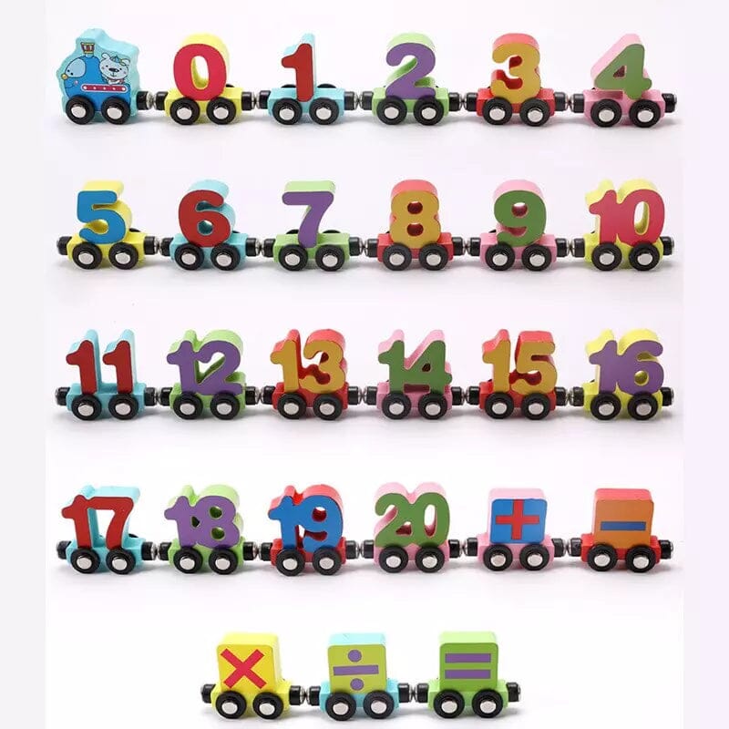 すうじトレイン Criativae - 0から10までつながる木製マグネット列車