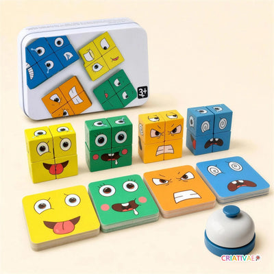 きもちキューブ Criativae - 表情をそろえて気持ちを覚える木のゲーム