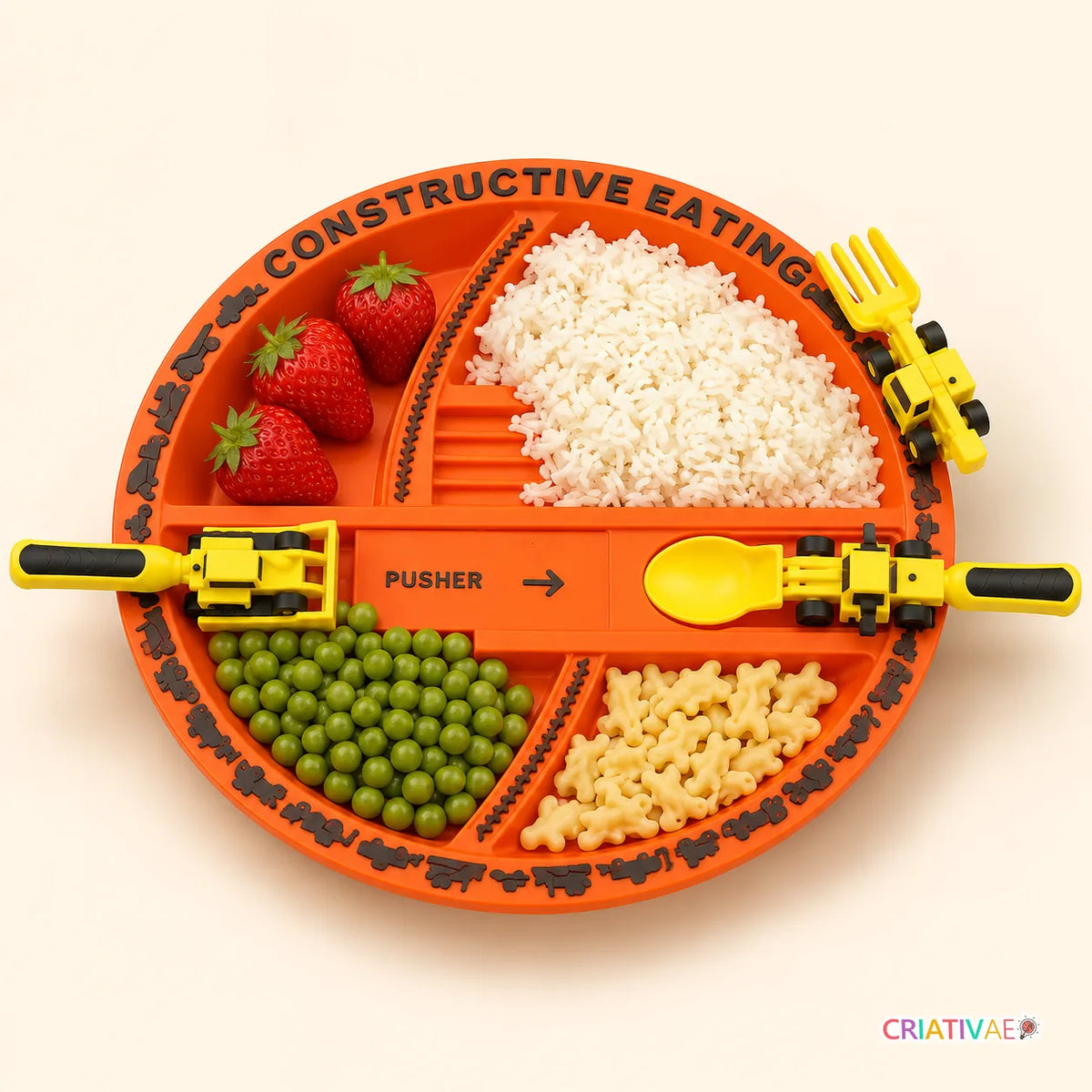 はたらくスプーン Criativae - 食事が遊びになるはたらく車の食器セット