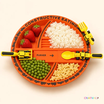 はたらくスプーン Criativae - 食事が遊びになるはたらく車の食器セット