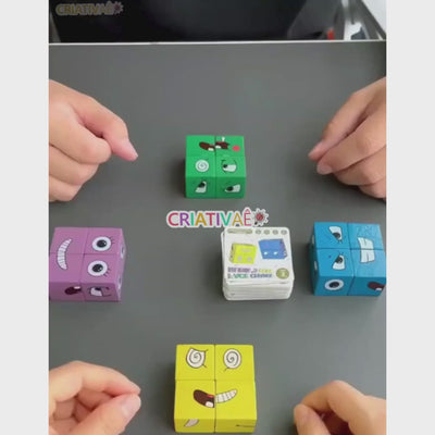 きもちキューブ Criativae - 表情をそろえて気持ちを覚える木のゲーム